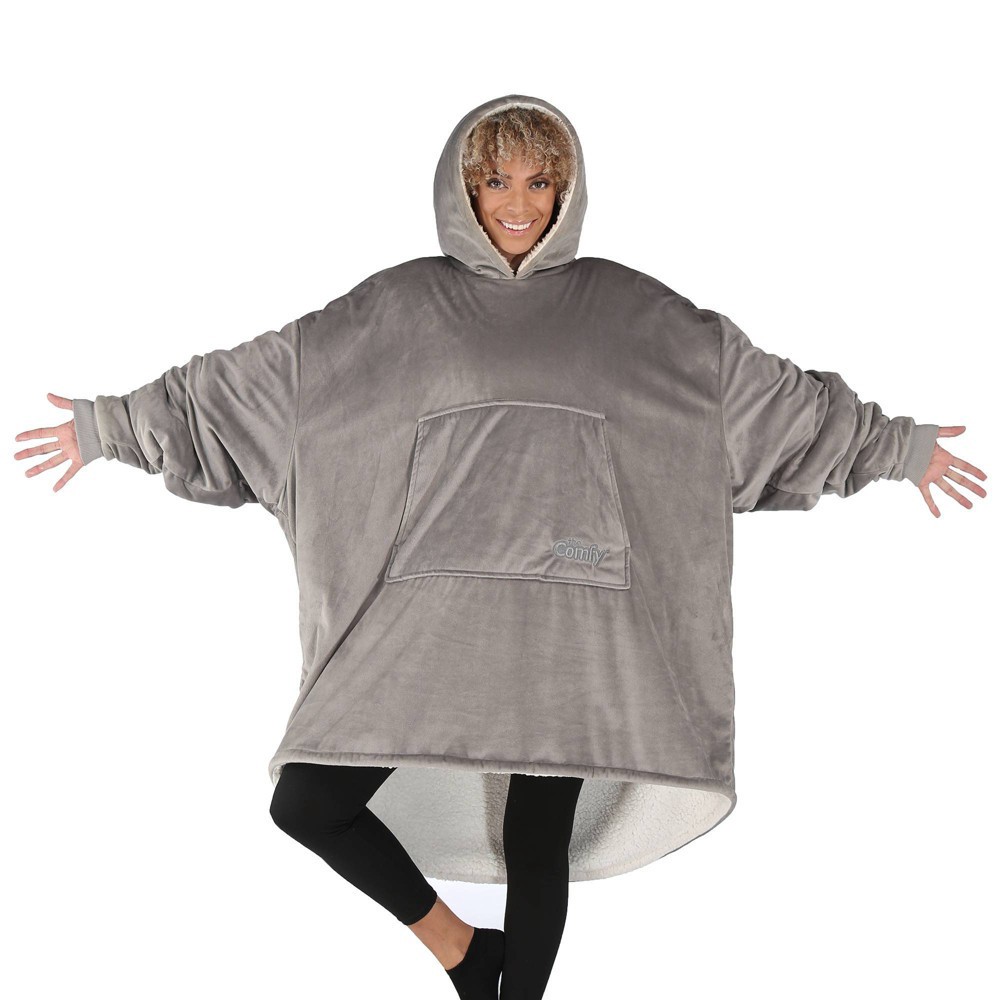 slide 5 of 8, The Comfy Original Wearable Blanket - Gray, 1 ct