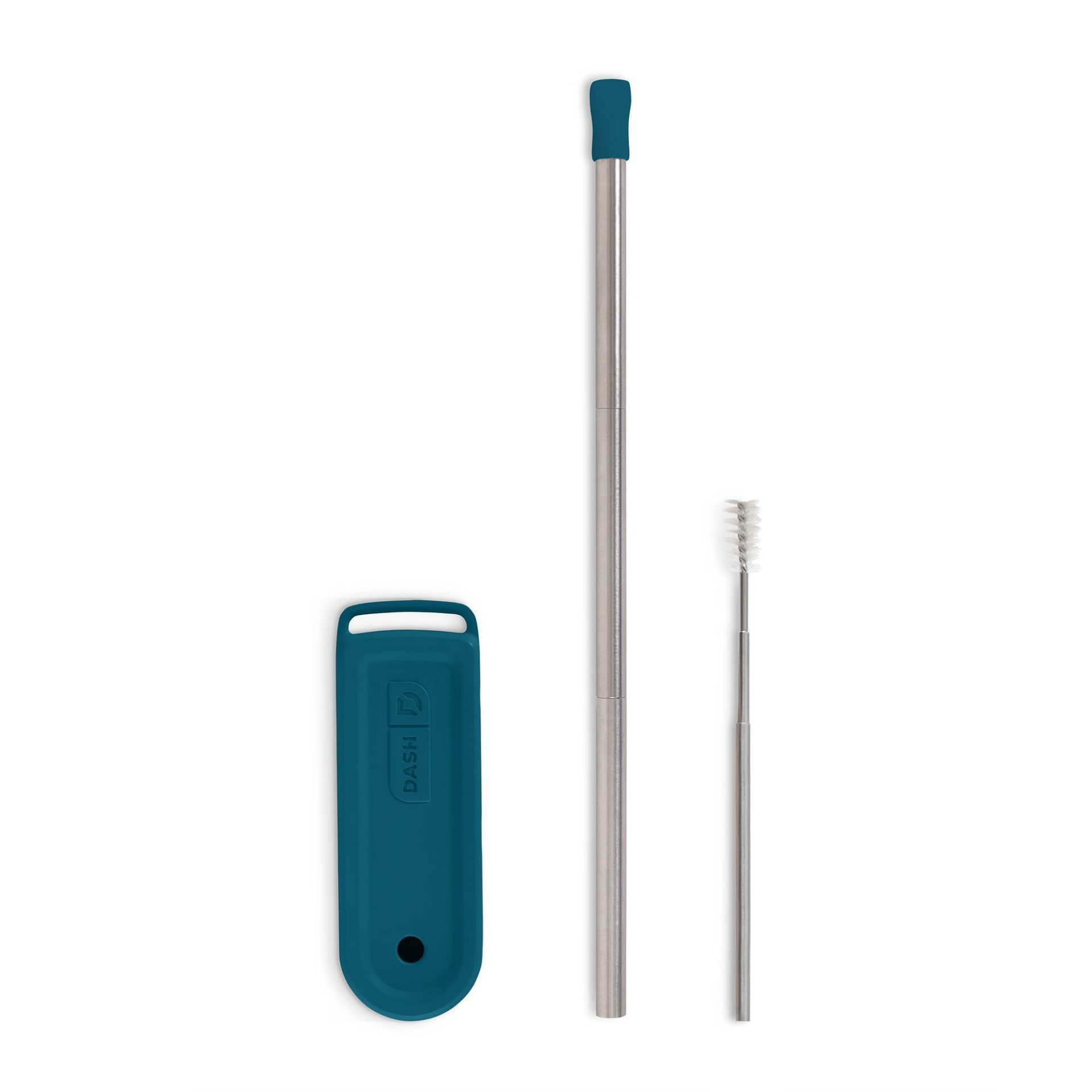 Dash Collapsible Magnetic Super Straw with Case in Teal