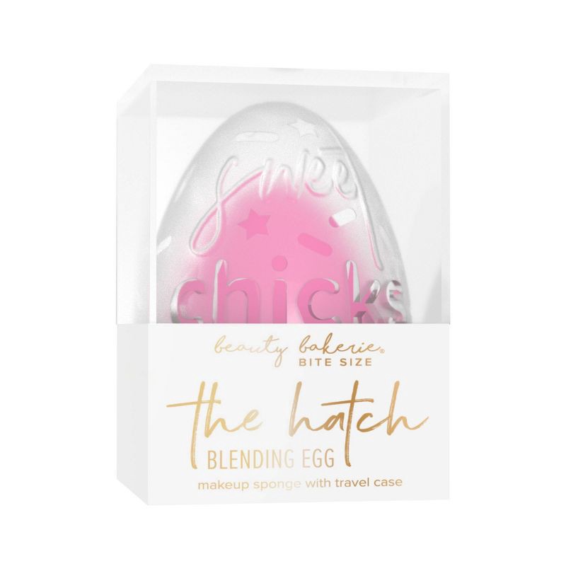 slide 3 of 6, Beauty Bakerie Bite Size The Hatch Blending Egg Makeup Sponge with Travel Case - Light Pink, 1 ct