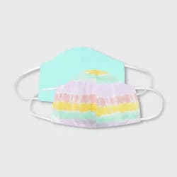 Kids' 2pk Tie-Dye Cloth Face Masks - Cat & Jack Teal