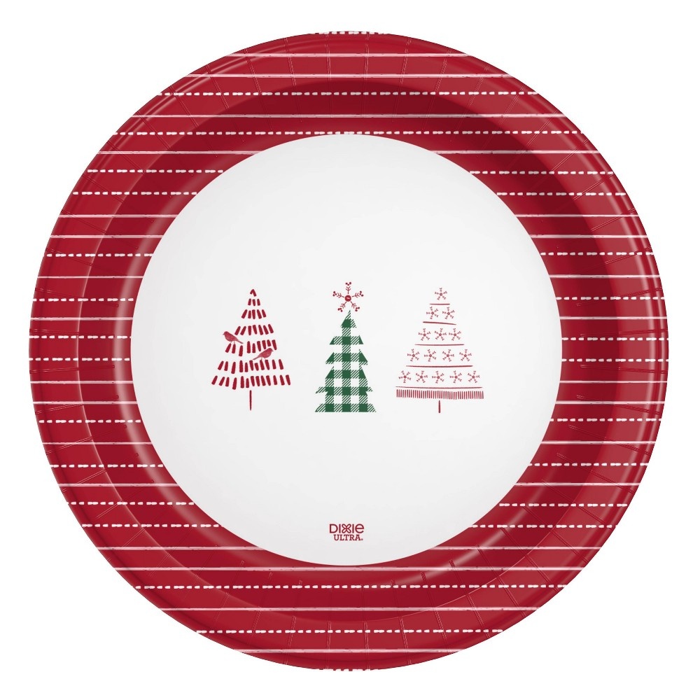 slide 2 of 3, Dixie Ultra 9"; Holiday Plates - Trees, 30 ct