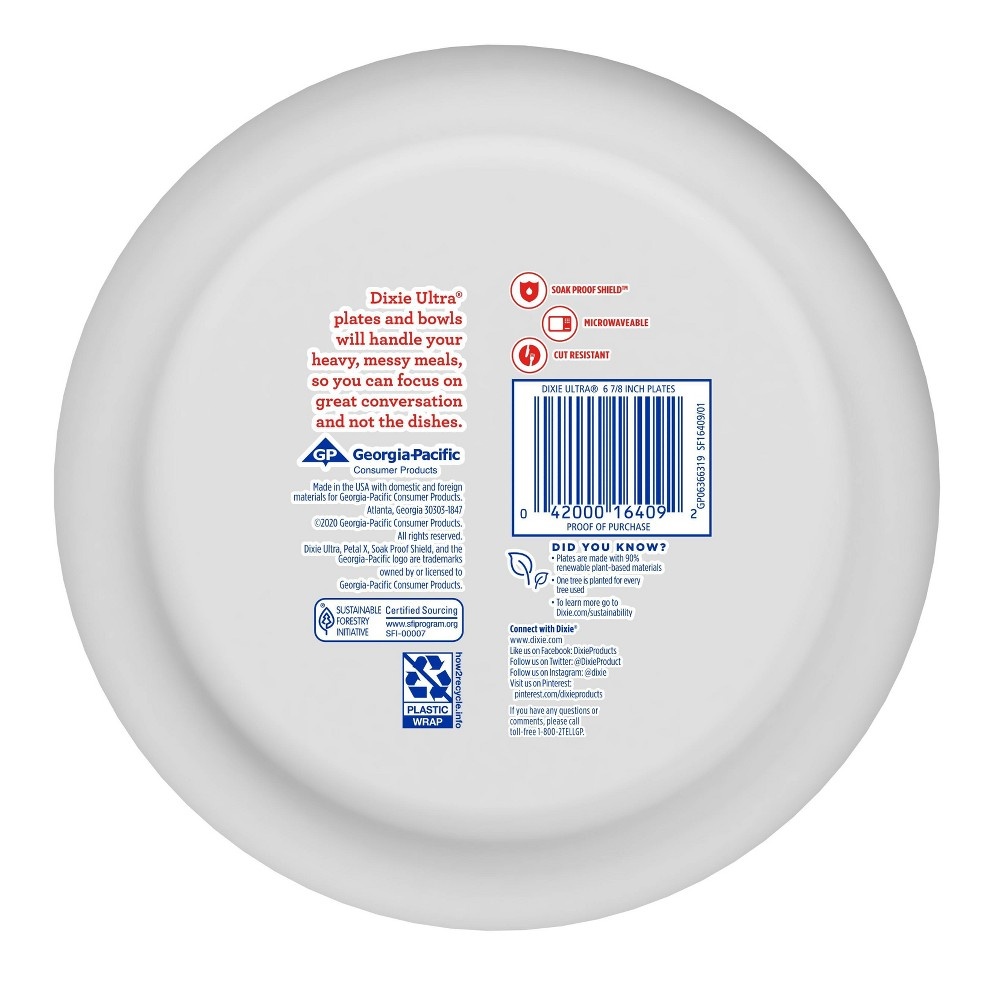 slide 3 of 3, Dixie Ultra 7"; Holiday Plates - Bear, 40 ct