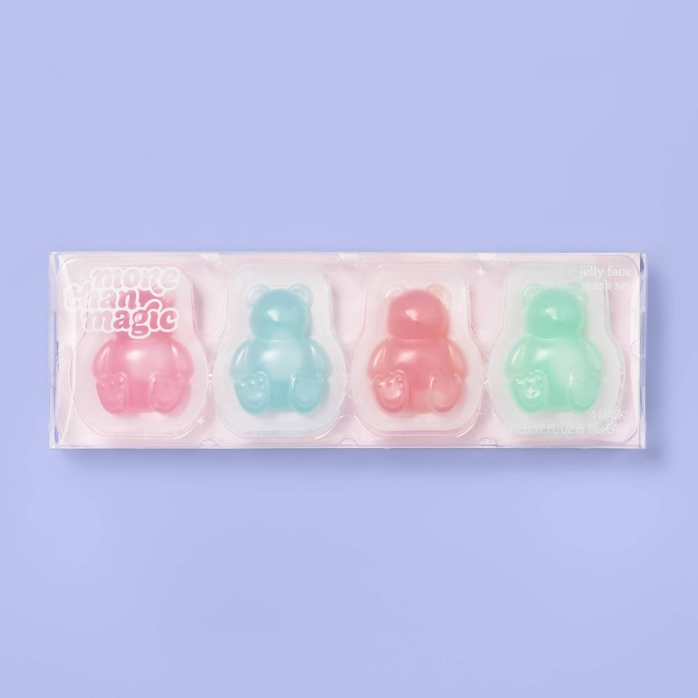 slide 3 of 3, Gummy Bear Jelly Pod Mask Set - More Than Magic, 4 ct, 0.17 fl oz