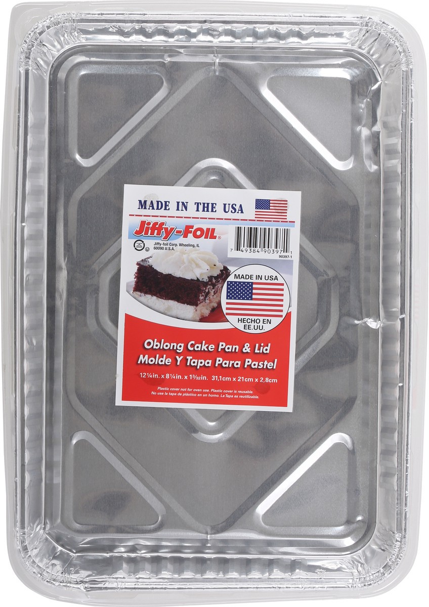 slide 6 of 9, Jiffy-Foil Handi Foil Oblong Cake Pan With Lid, 1 ct