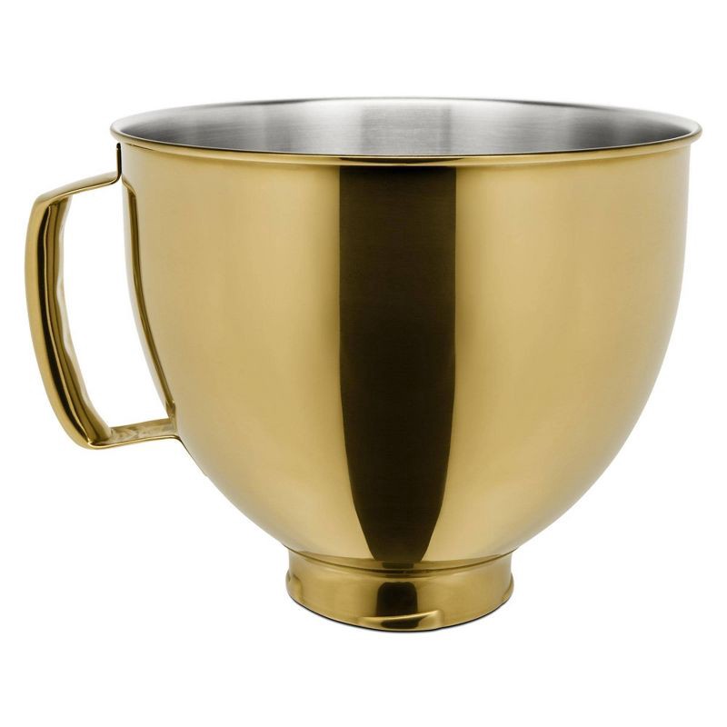 slide 1 of 4, KitchenAid 5qt Radiant Gold Colorfast Finish Stainless Steel Bowl - KSM5SS, 5 qt