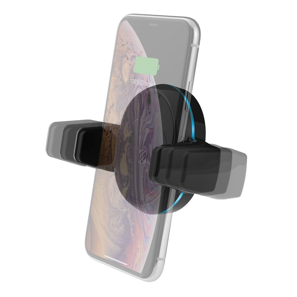 slide 7 of 10, Scosche MagicGrip Vent mount with 10W Qi Charging - Black, 1 ct