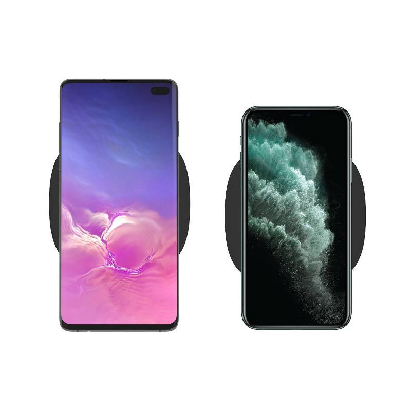 slide 2 of 9, Just Wireless 10W Qi Wireless Charging Pad with 4' TPU Charging Cable - Black, 1 ct