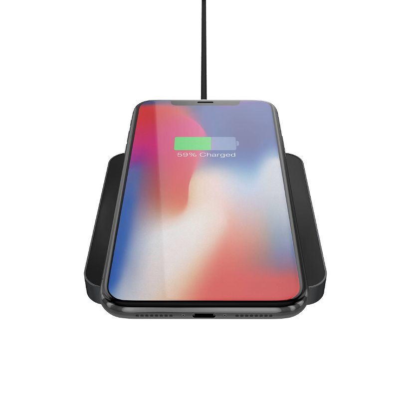 slide 7 of 9, Just Wireless 10W Qi Wireless Charging Pad with 4' TPU Charging Cable - Black, 1 ct