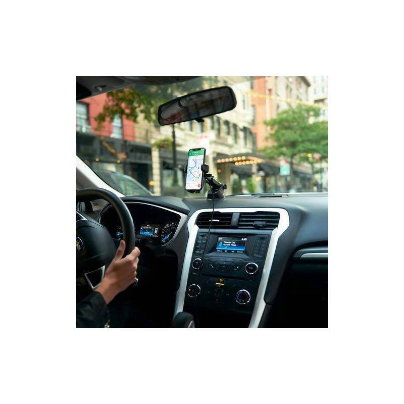 slide 7 of 9, iOttie Easy One Touch Wireless 2 Car & Desk Mount with 10W Qi Wireless Charging Mount - Black: Micro USB Cable, Car Adapter, 1 ct