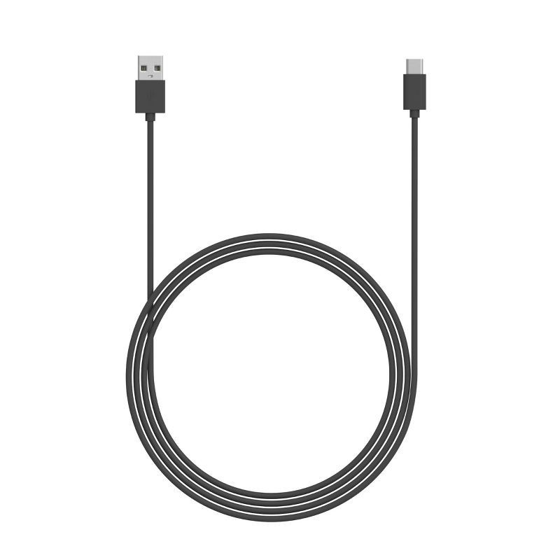 slide 2 of 9, Just Wireless 6' TPU Type-C to USB-A Cable - Gray, 1 ct