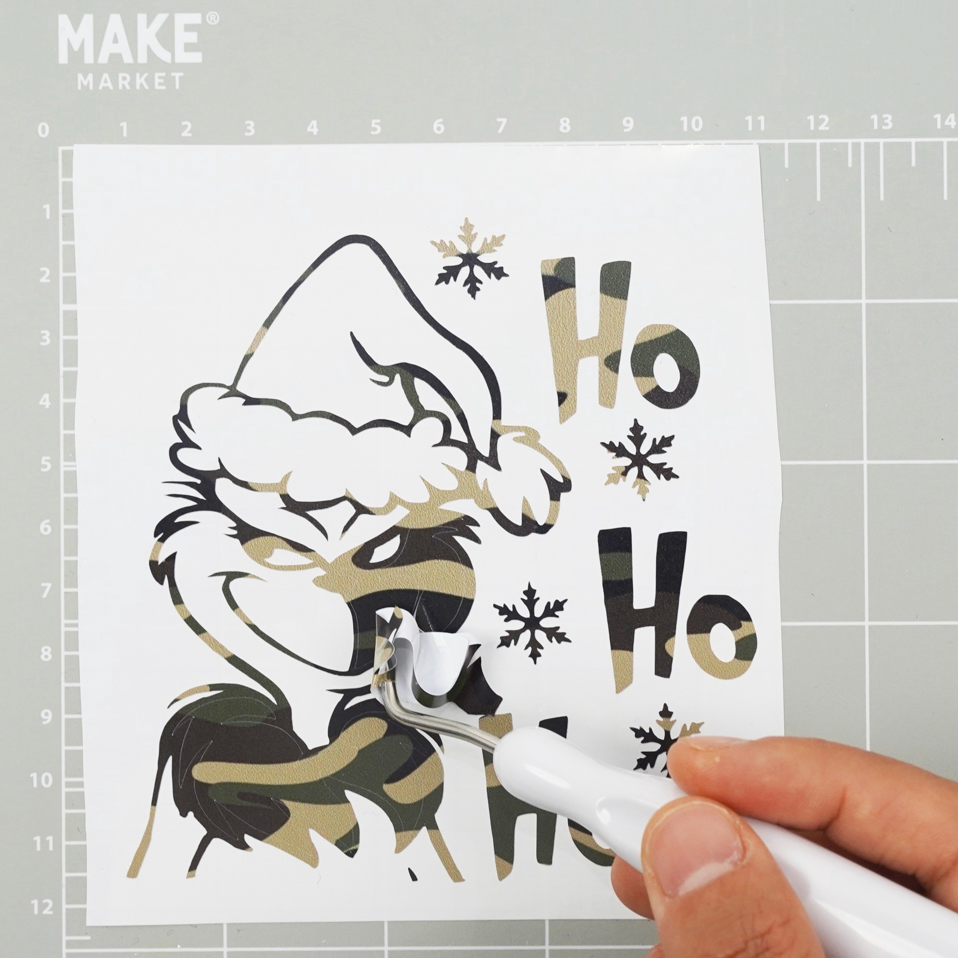 slide 3 of 5, Camouflage Pattern Permanent Vinyl By Make Market, 12 in x 48 in