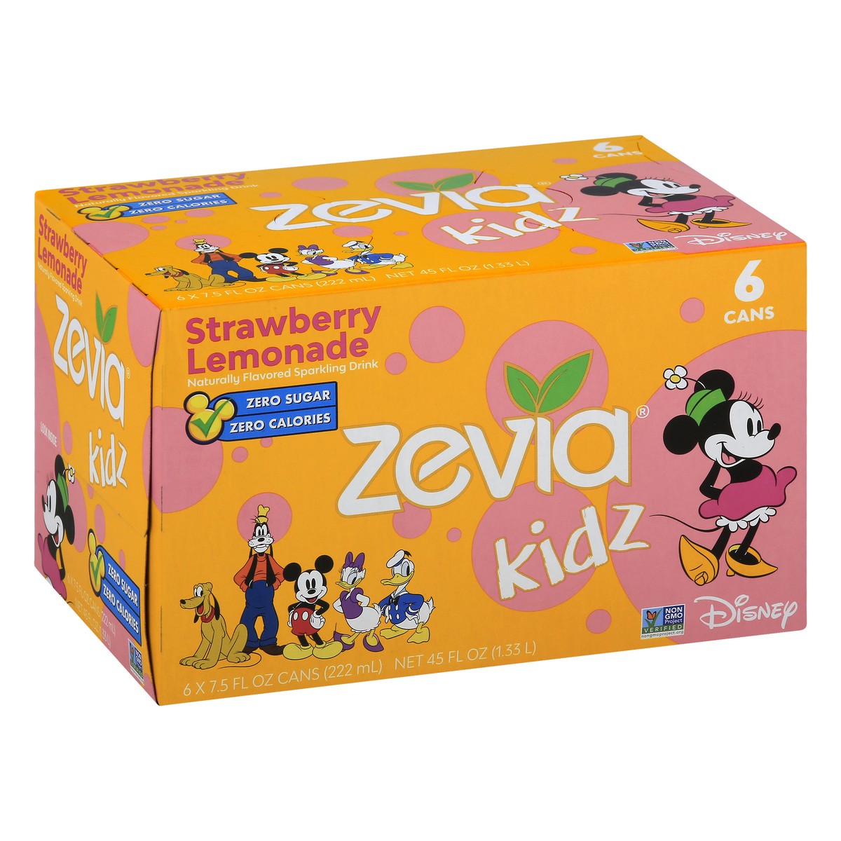 slide 2 of 9, Zevia Kids Zero Sugar Strawberry Lemon Sparkling Drink 6 - 7.5 fl oz Cans, 6 ct