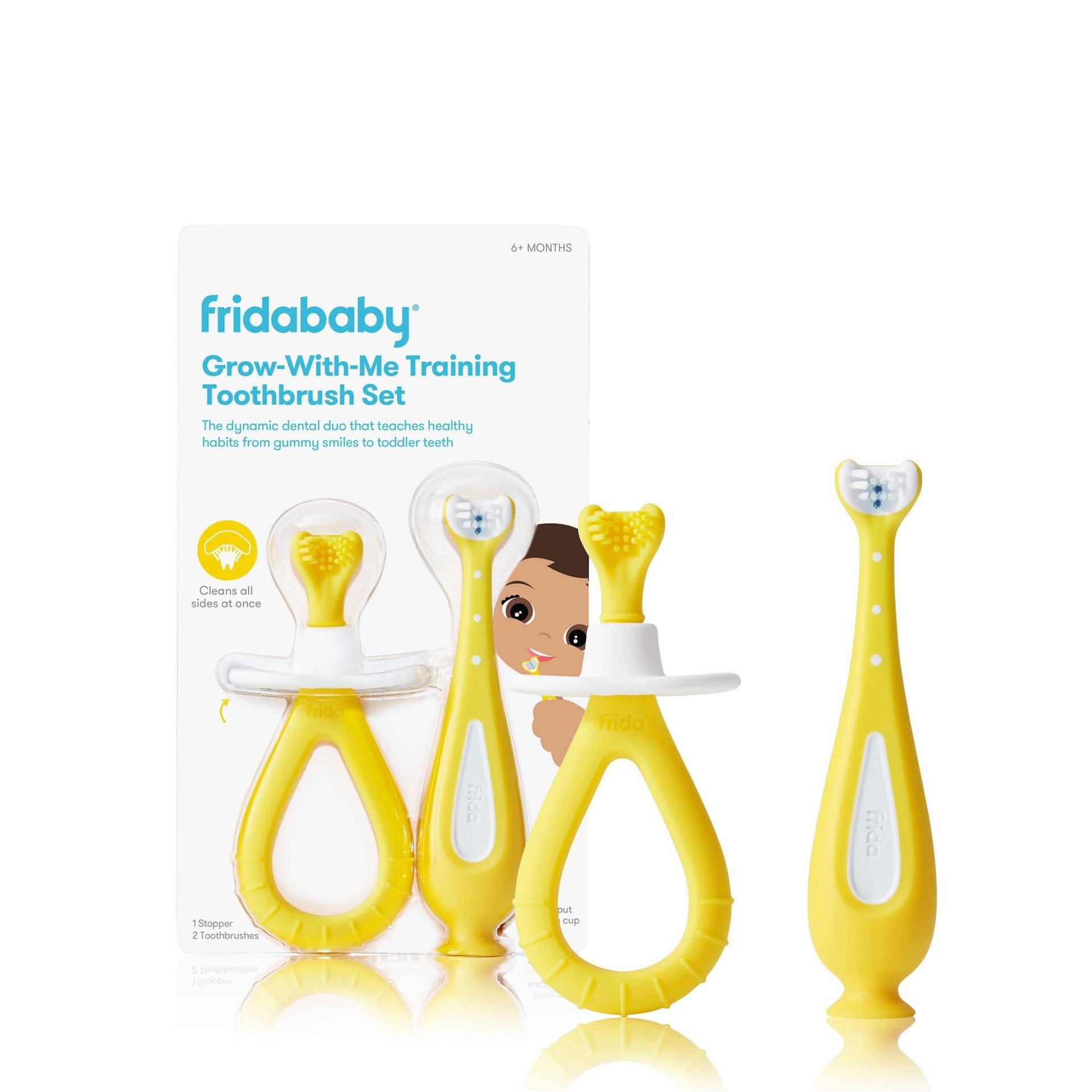 slide 1 of 3, Fridababy Grow-with-Me Training Toothbrush Set, 1 ct