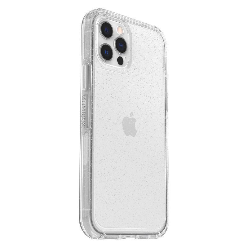 slide 2 of 6, OtterBox Apple iPhone 12/iPhone 12 Pro Symmetry Series Case - Stardust: Clear, Bump-Resistant, 1 ct