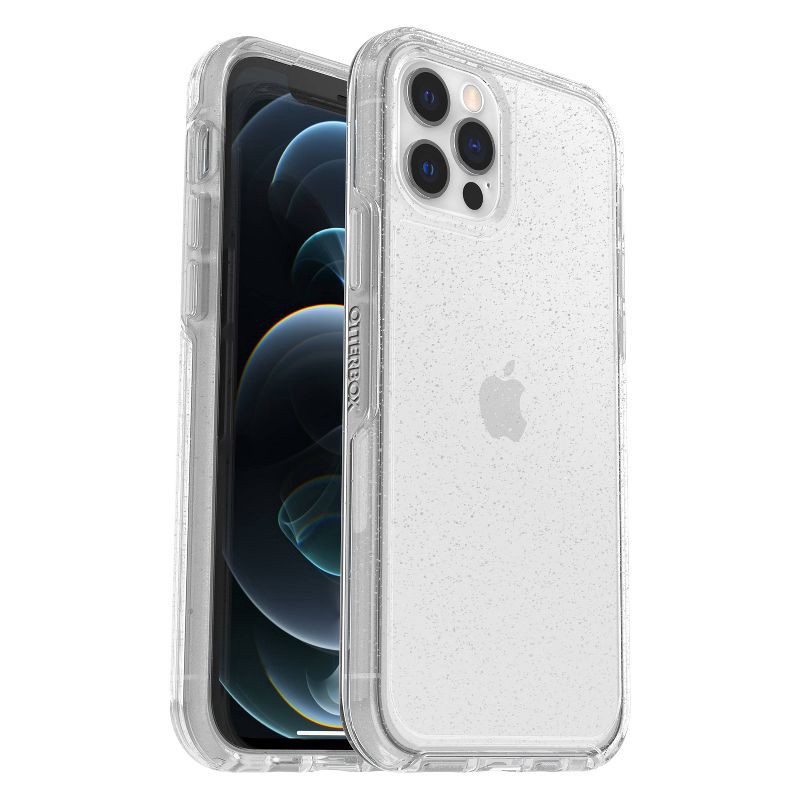 slide 3 of 6, OtterBox Apple iPhone 12/iPhone 12 Pro Symmetry Series Case - Stardust: Clear, Bump-Resistant, 1 ct