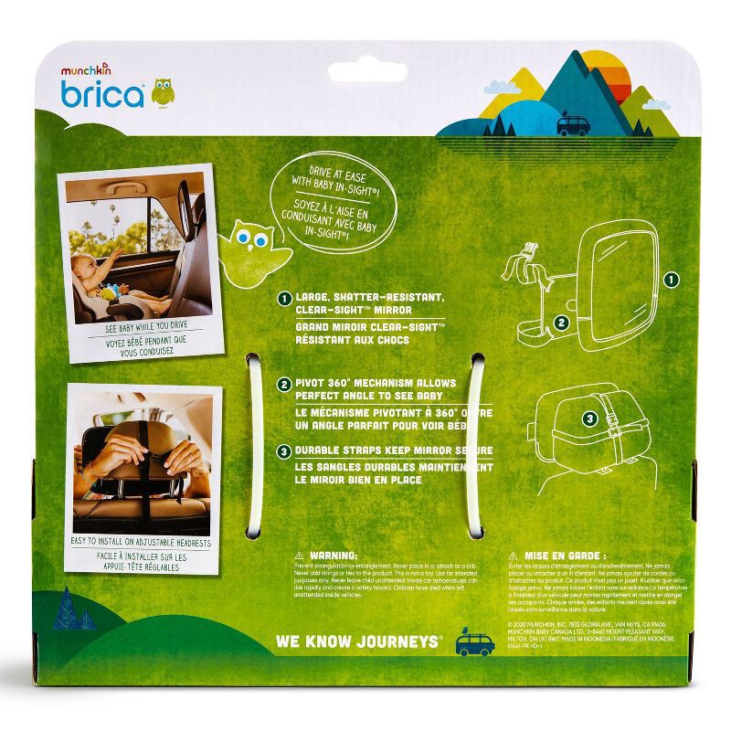 slide 10 of 10, Munchkin Brica 360° Pivot Baby In-Sight Adjustable Car Mirror - Black, 1 ct