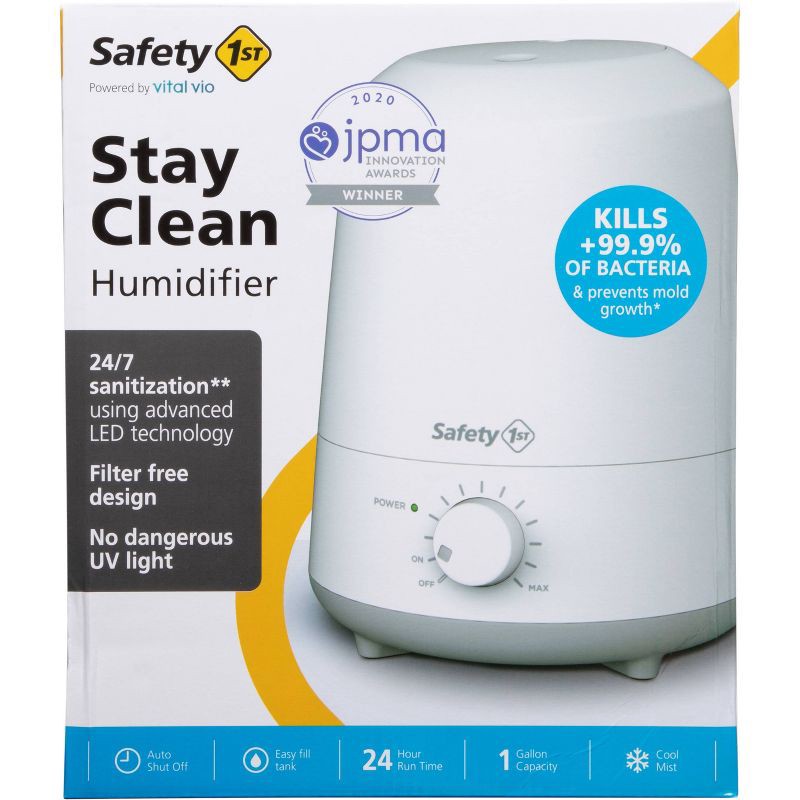 slide 4 of 11, Safety 1st Stay Clean Ultrasonic Humidifier, 1 ct