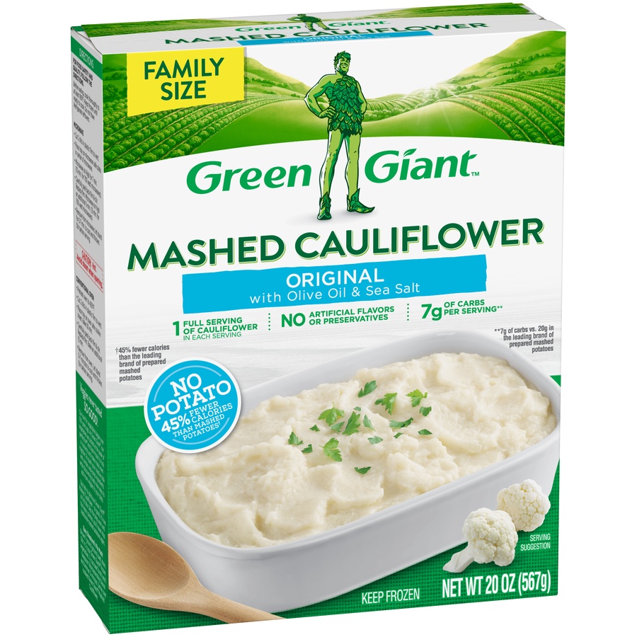 slide 2 of 8, Green Giant Family Size Original Mashed Cauliflower 20 oz, 20 oz