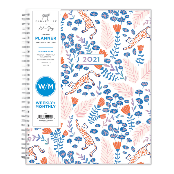 slide 2 of 2, Blue Sky Dabney Lee Weekly/Monthly Planner, 8-1/2'' X 11'', Enchanted Forest, January To December 2021, 122349, 1 ct