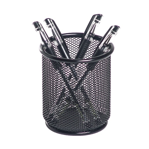 slide 2 of 2, Brenton Studio Black Mesh Pencil Cup, 1 ct