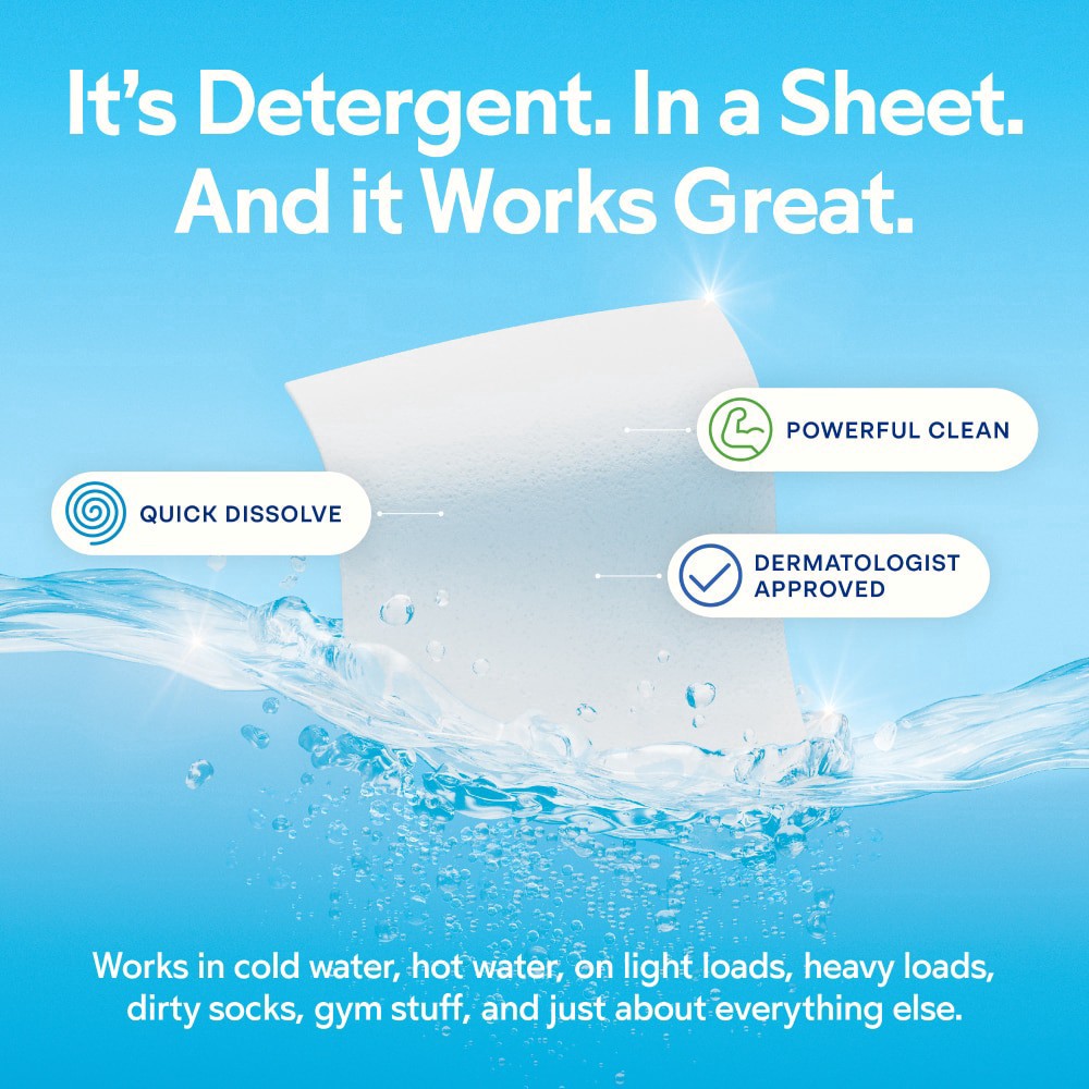 slide 5 of 5, Earth Breeze® Fragrance Free Laundry Detergent Eco Sheets, 32 ct