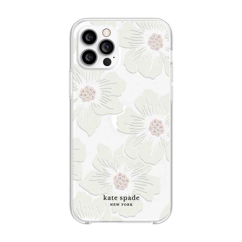 slide 6 of 9, Kate Spade New York Apple iPhone 12/iPhone 12 Pro Protective Case - Hollyhock Floral, 1 ct