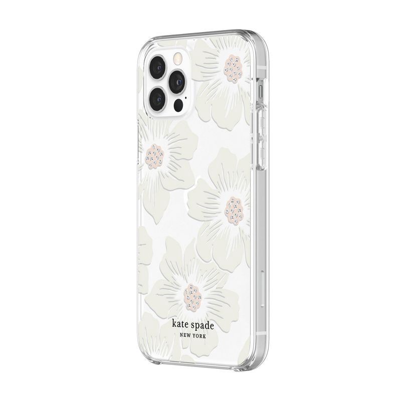 slide 7 of 9, Kate Spade New York Apple iPhone 12/iPhone 12 Pro Protective Case - Hollyhock Floral, 1 ct