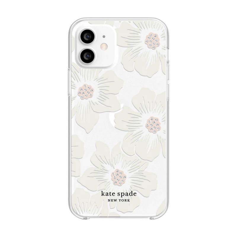 slide 1 of 9, Kate Spade New York Apple iPhone 12/iPhone 12 Pro Protective Case - Hollyhock Floral, 1 ct