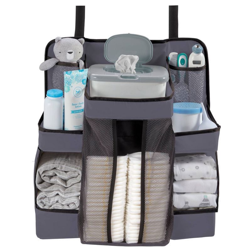 slide 1 of 7, L.A. Baby LA Baby Diaper Caddy and Nursery Organizer for Baby's Essentials - Gray, 1 ct