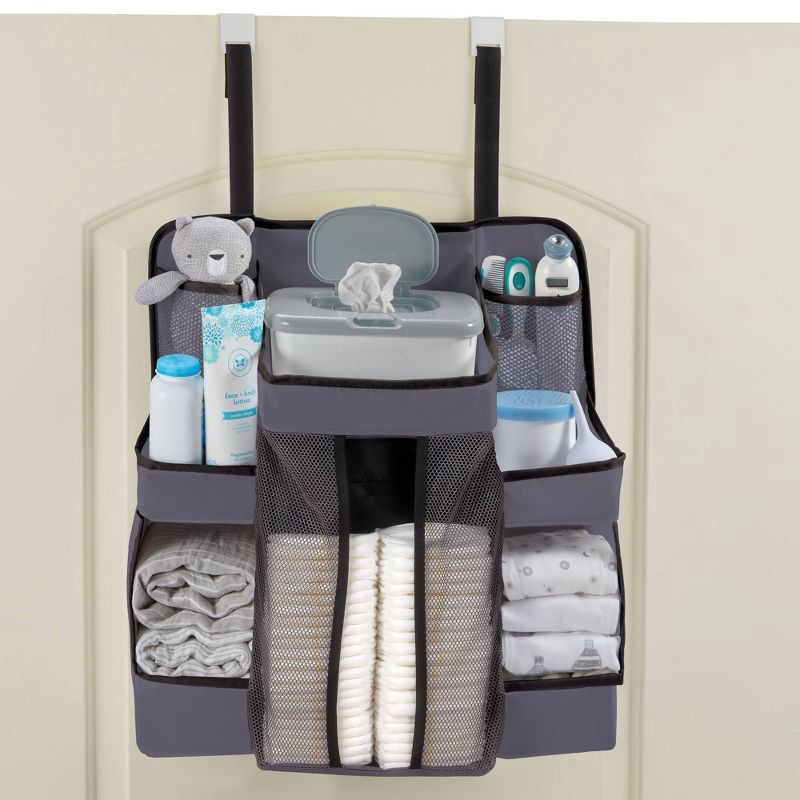 slide 4 of 7, L.A. Baby LA Baby Diaper Caddy and Nursery Organizer for Baby's Essentials - Gray, 1 ct