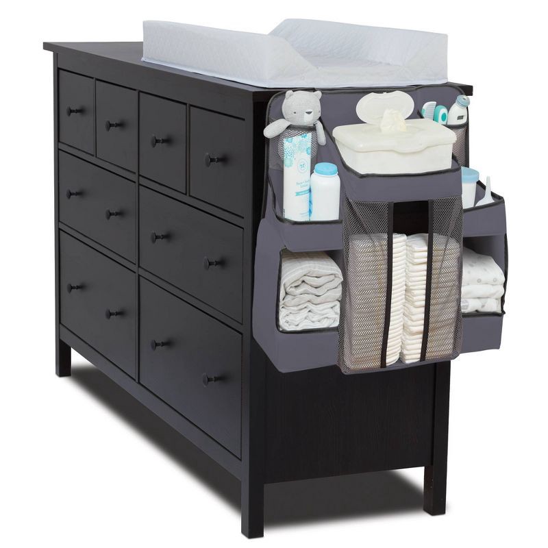 slide 6 of 7, L.A. Baby LA Baby Diaper Caddy and Nursery Organizer for Baby's Essentials - Gray, 1 ct