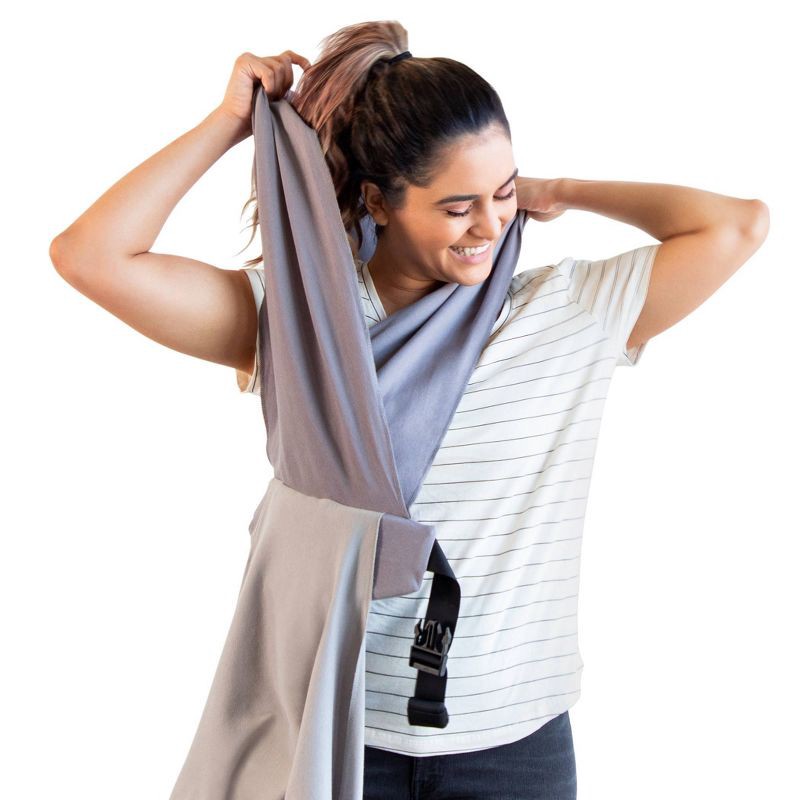 slide 10 of 12, Moby Easy-Wrap Baby Carrier - Smoked Pearl, 1 ct