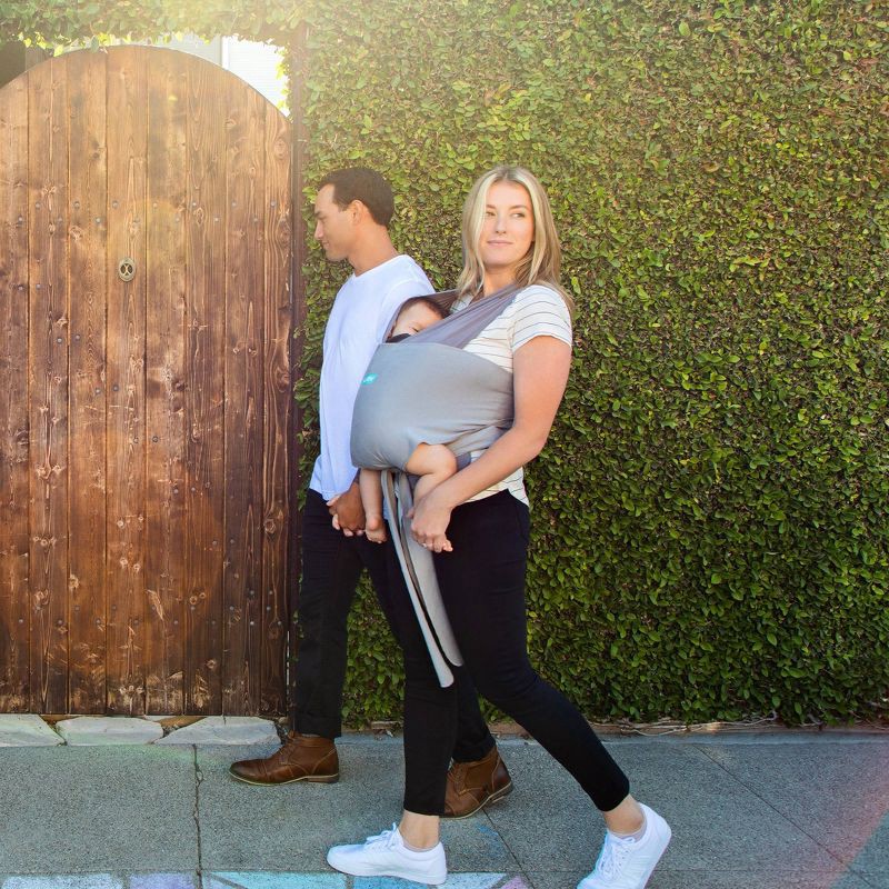 slide 3 of 12, Moby Easy-Wrap Baby Carrier - Smoked Pearl, 1 ct