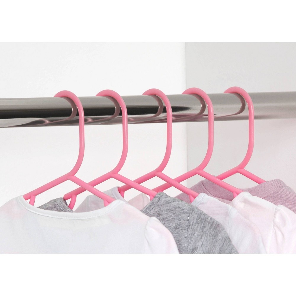  trusir Kids Hangers 100 Pack - 11.5,Baby Clothes Hangers  Plastic Pink Kids Children's Clothes Hangers,Infant Hangers&Toddler Hangers (Pink,100Pack) : Home & Kitchen