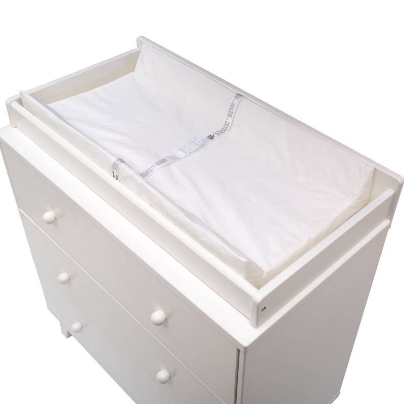 slide 2 of 5, Serta Foam Contoured Changing Pad with Waterproof Cover - White, 1 ct