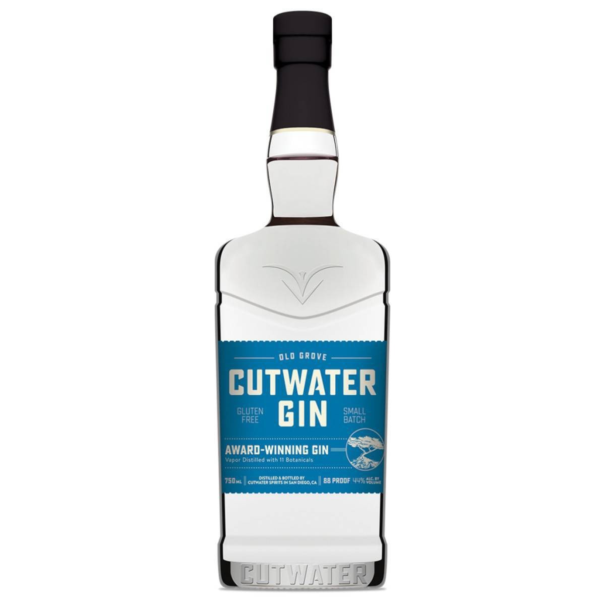 slide 1 of 1, Old Grove Cutwater Gin Bottle, 750 ml