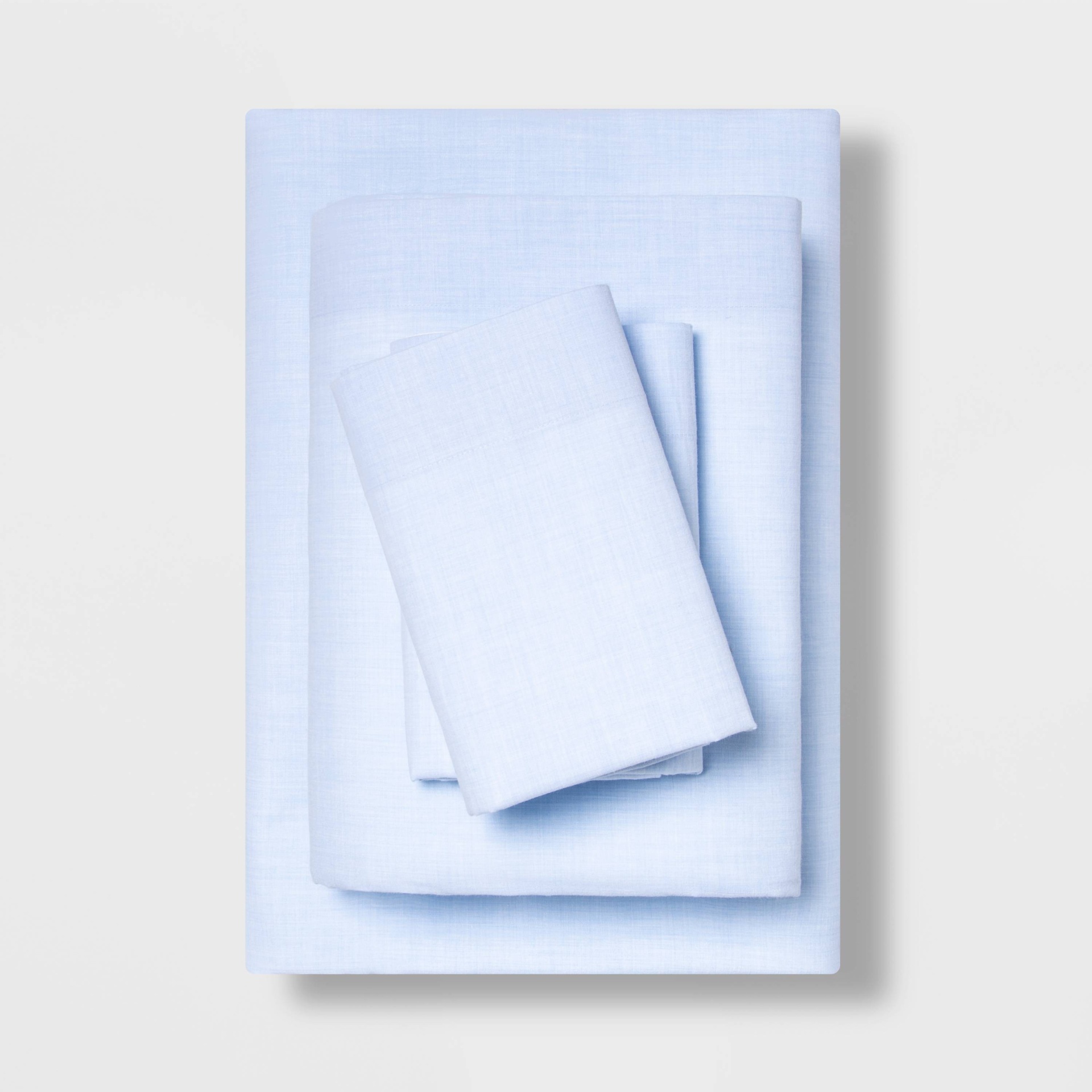 slide 1 of 1, Full Easy Care Solid Sheet Set Light Blue - Room Essentials, 1 ct