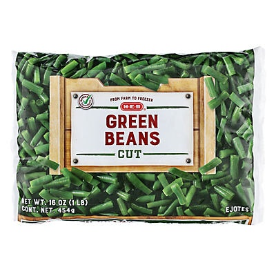 slide 1 of 1, H-E-B Cut Green Beans, 16 oz