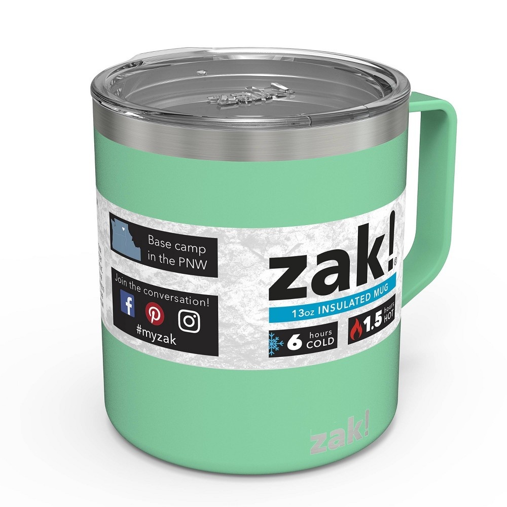 slide 2 of 7, Zak! Designs Double Wall Stainless Steel Explorer Mug - Neo Mint, 13 oz