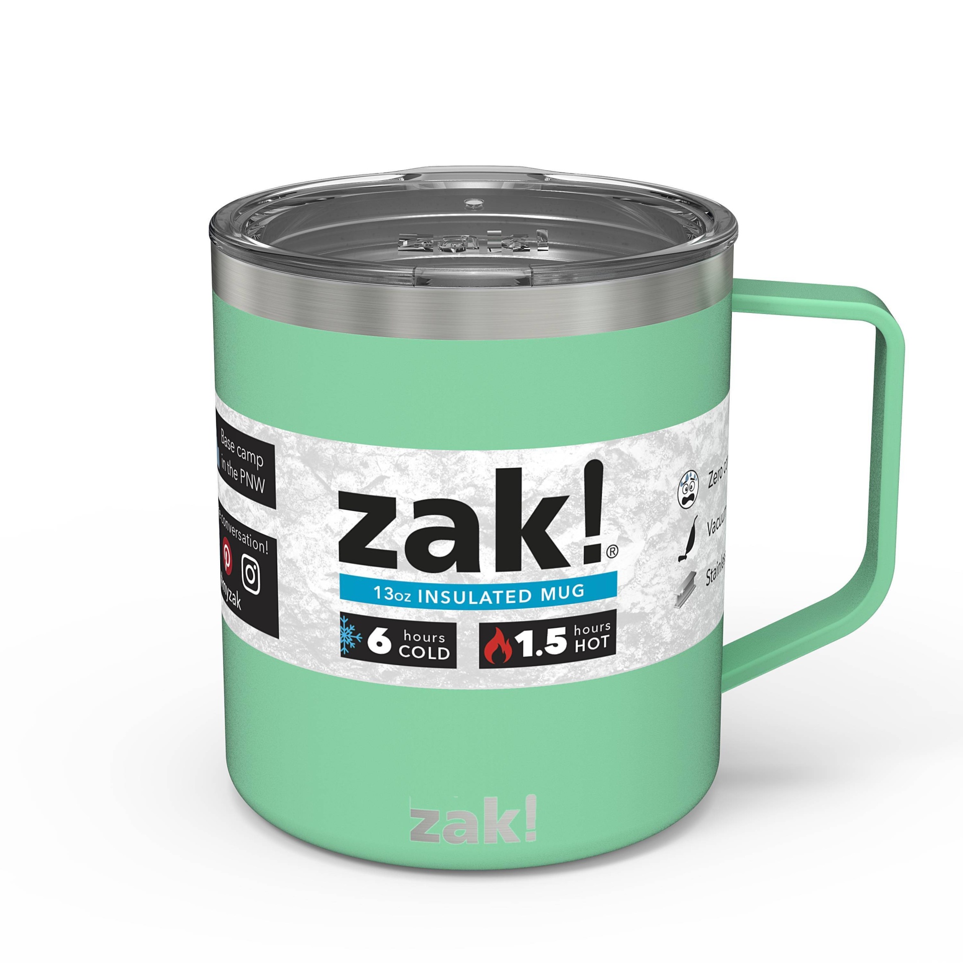 slide 1 of 7, Zak! Designs Double Wall Stainless Steel Explorer Mug - Neo Mint, 13 oz