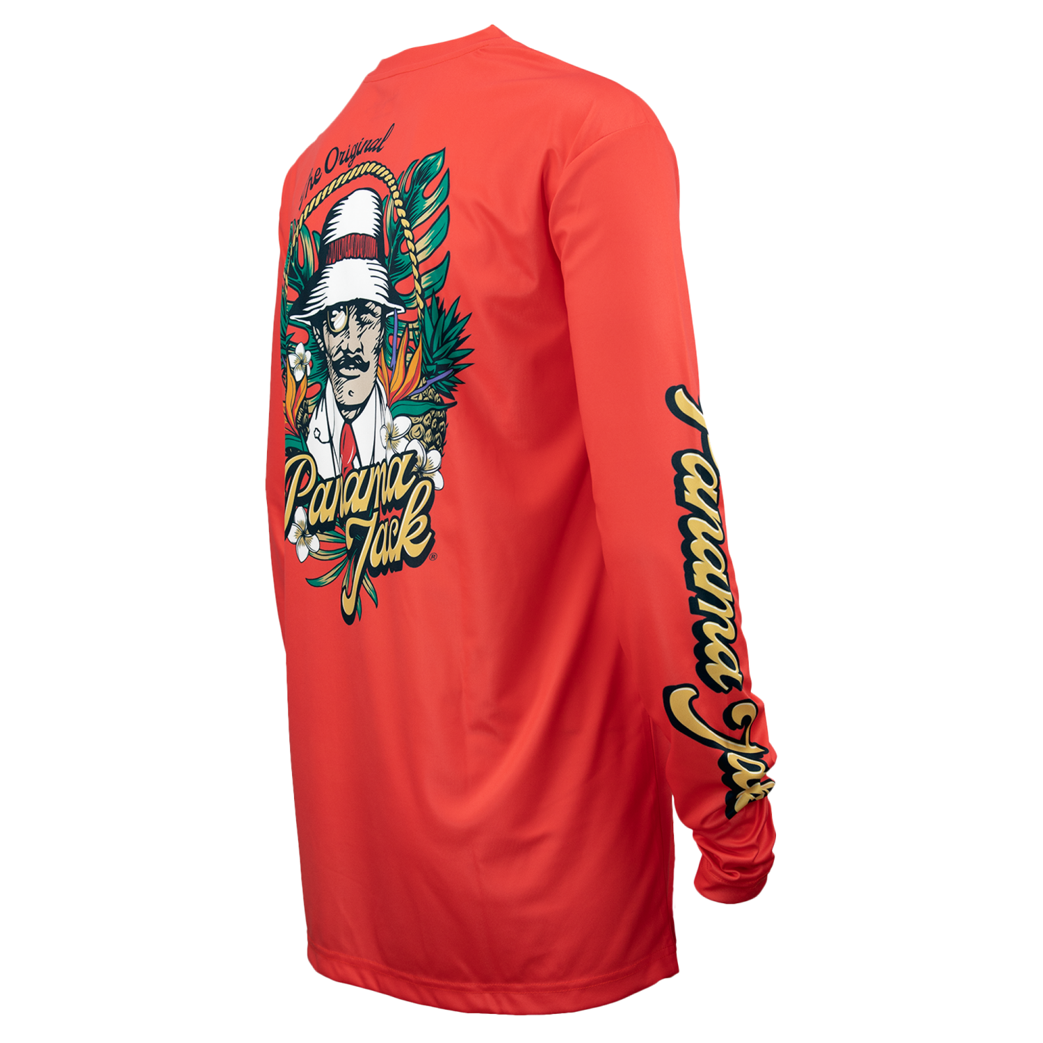 slide 2 of 2, Panama Jack Long Sleeve Performance Shirt with UPF 35+ Sun Protection in Red, 1 ct