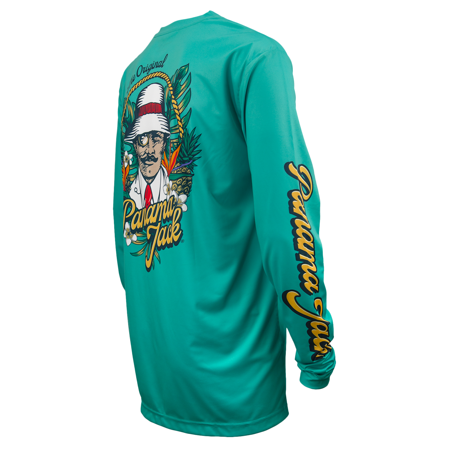 slide 2 of 2, Panama Jack Long Sleeve Performance Shirt with UPF 35+ Sun Protection in Aqua, 1 ct