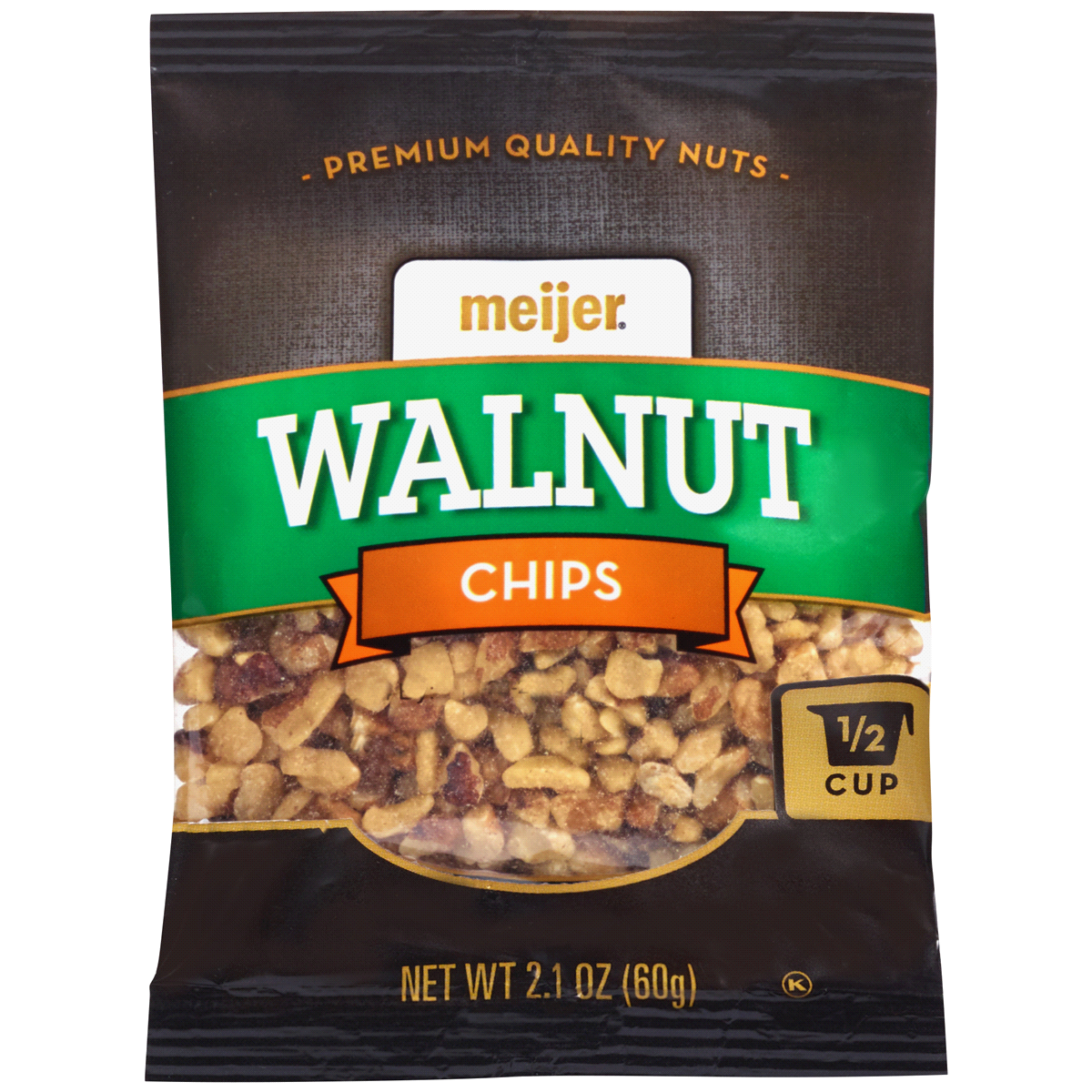slide 1 of 2, Meijer Walnut Chips, 2.1 oz