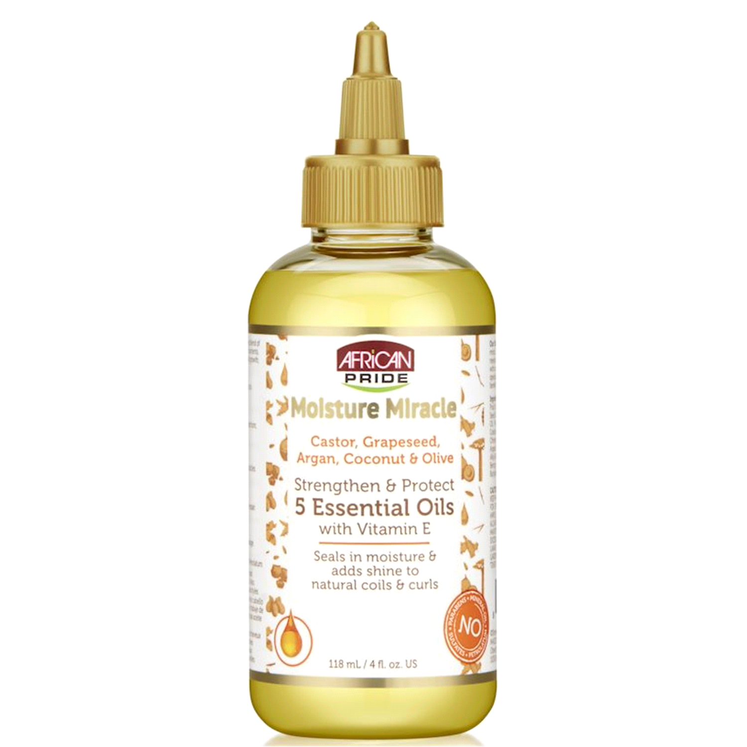 slide 1 of 1, African Pride Moisture Miracle Vitamin Oil, 4 fl oz