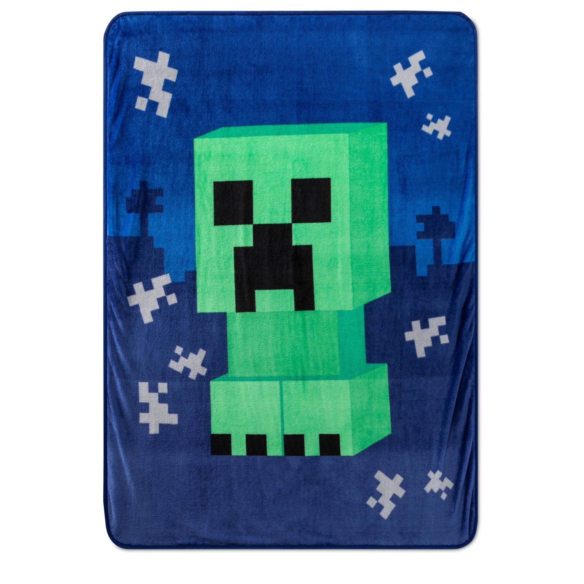 slide 1 of 1, Minecraft Creeper Bad Night Blanket, 1 ct
