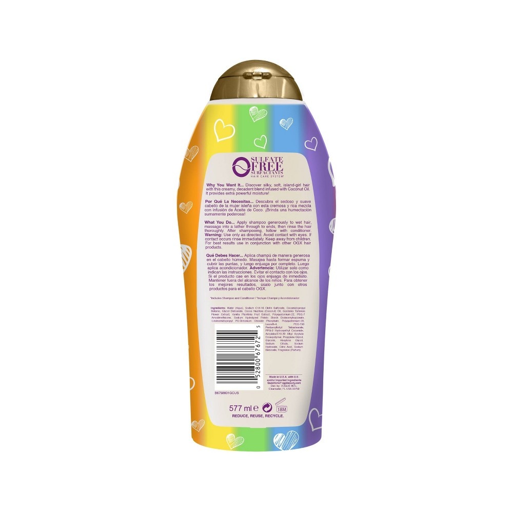 slide 2 of 3, OGX Coconut Miracle Oil Shampoo, 19.5 fl oz