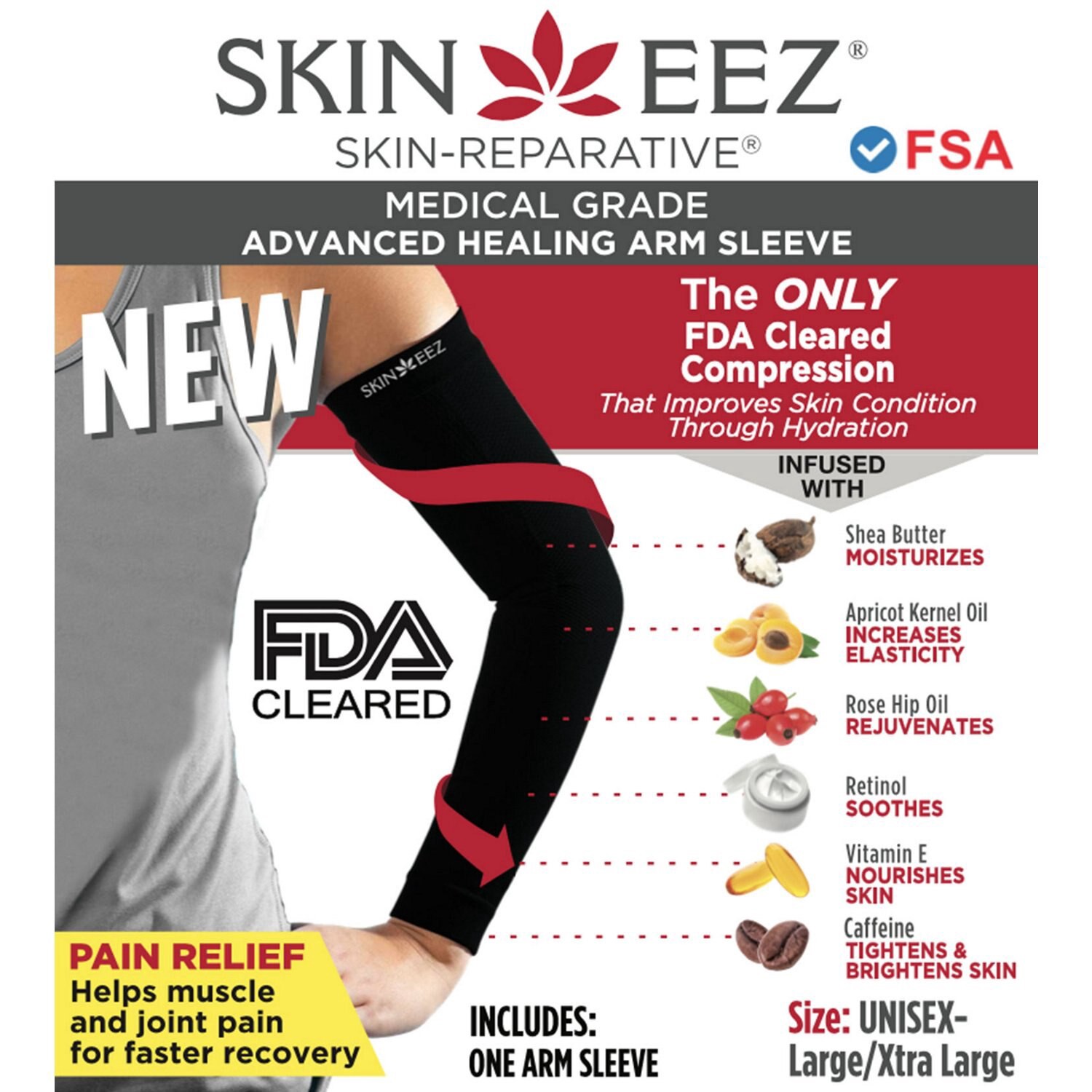 slide 3 of 3, Compression 30-40Mmhg Blackarm L/Xl, 1 ct