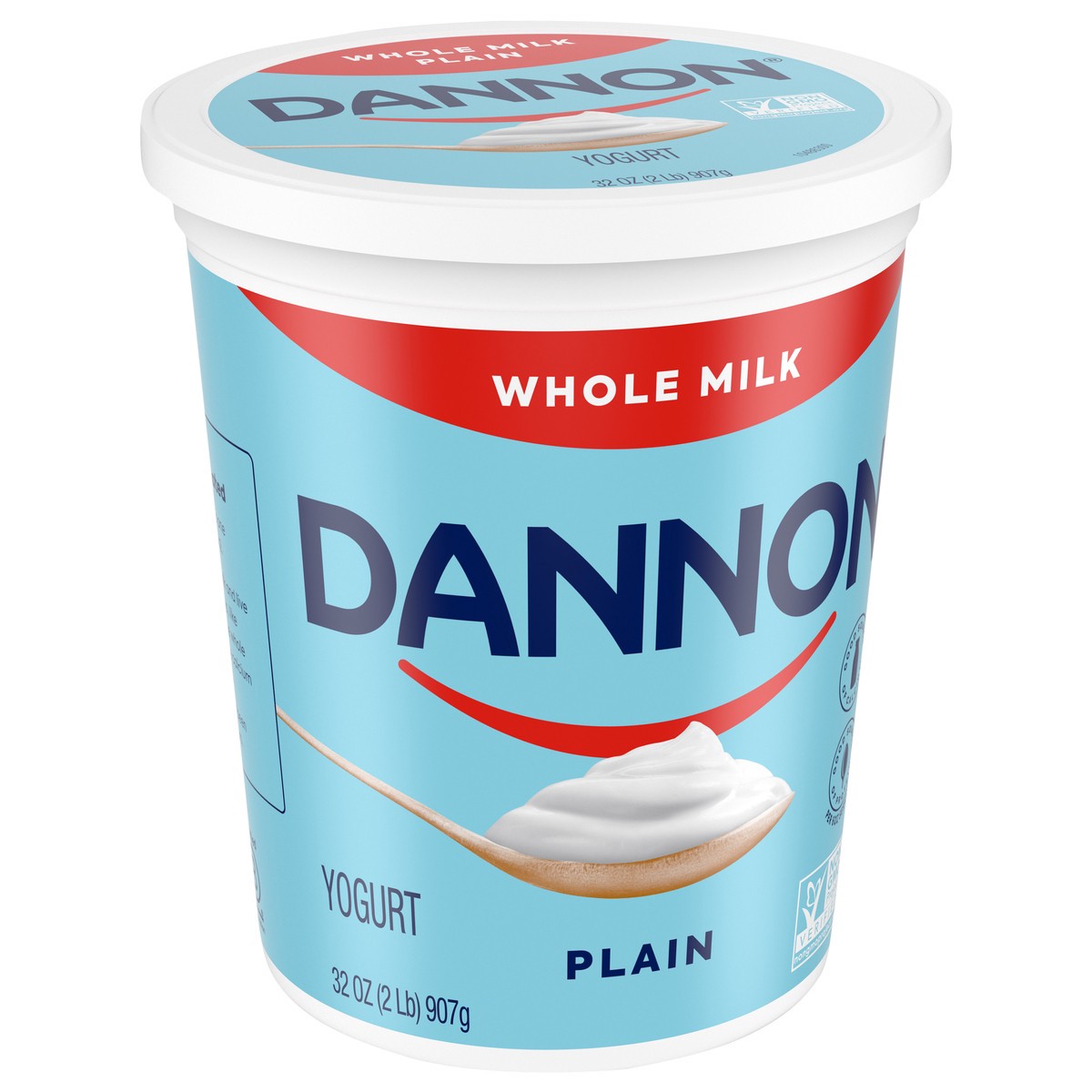 slide 4 of 9, Dannon All Natural Whole Milk Plain Yogurt, 32 oz