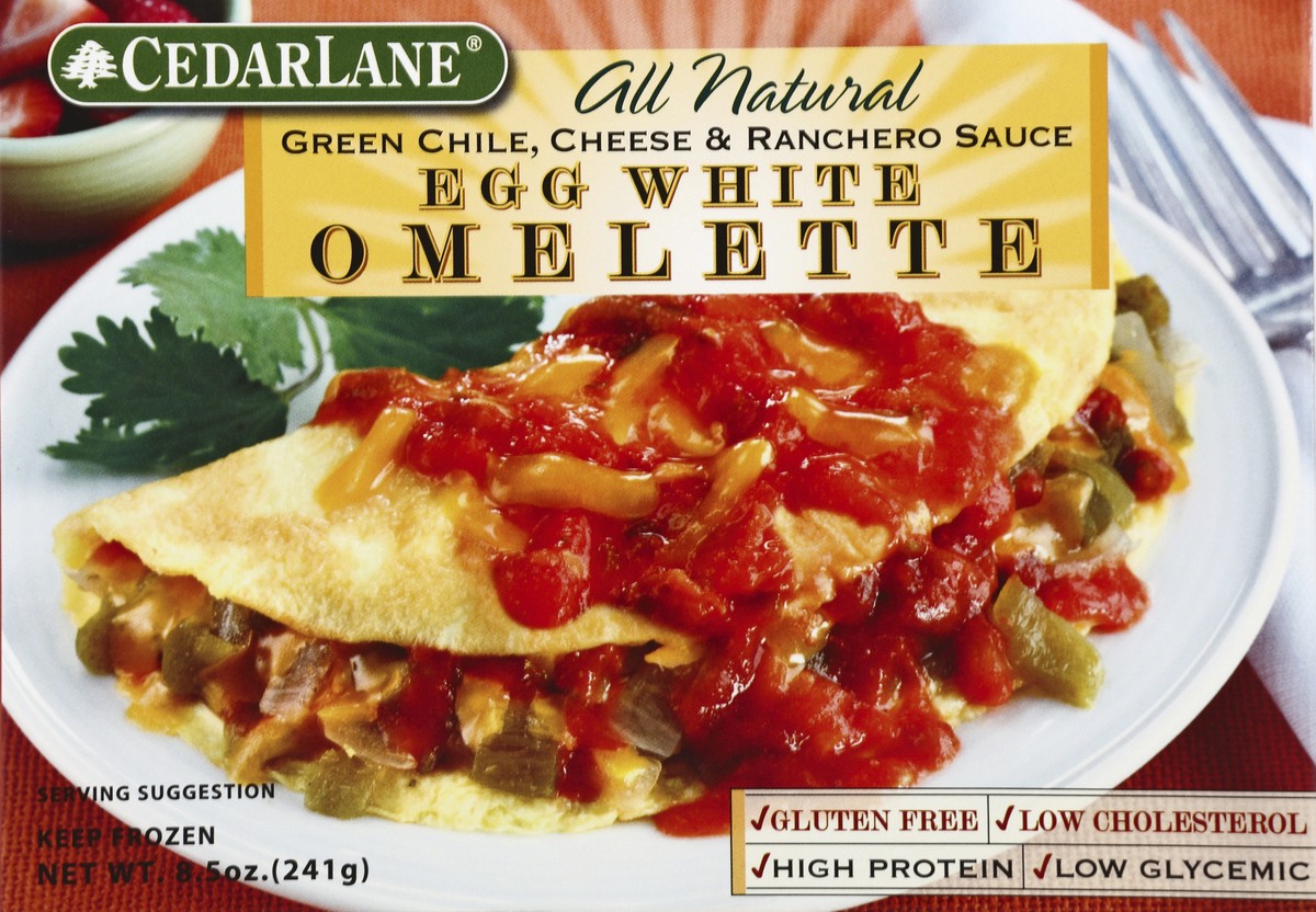 slide 2 of 6, Cedarlane Egg White Omelet Green Chili & Ranchero Sauce, 8.5 oz