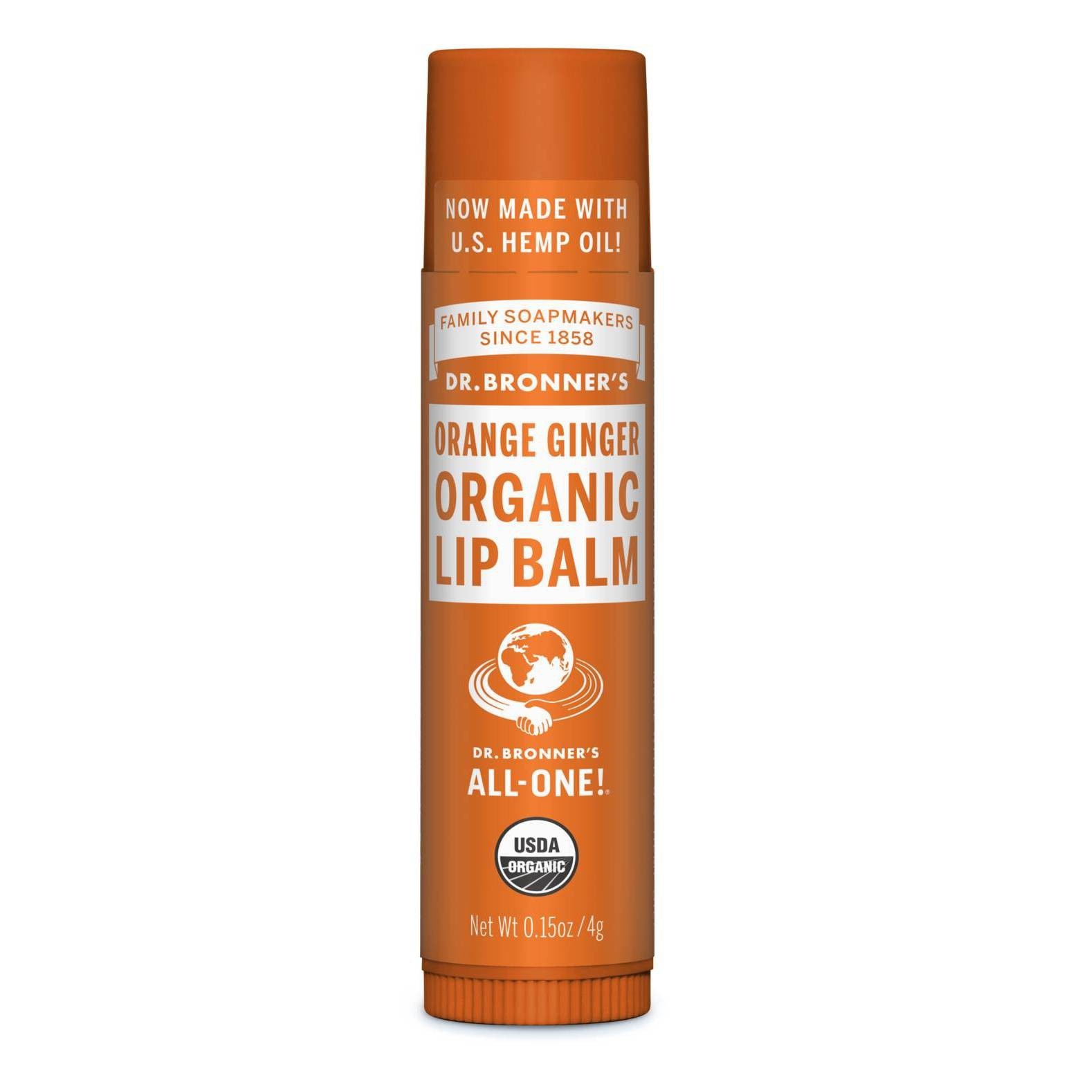 slide 1 of 3, Dr. Bronner's Organic Lip Balm - Orange Ginger - 0.15oz, 0.15 oz